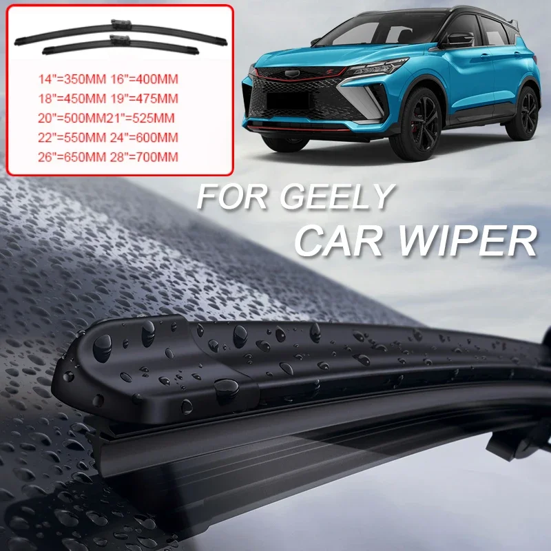 2PCS Car Windshield Wiper For Geely Tugella Starray ATLAS PREFACE OKAVANGO MONJARO LIVAN GX3 X6 PRO GEOMETRY C CITYRAY Galaxy L7