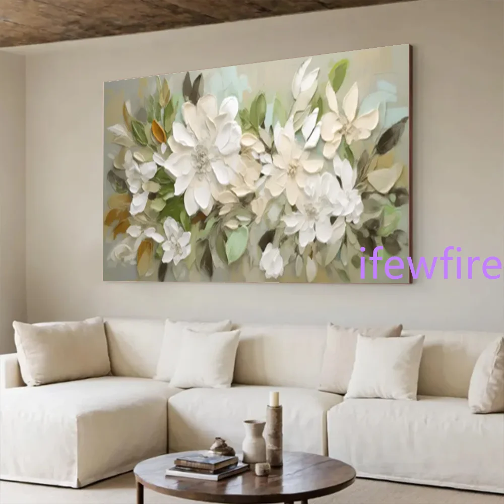 Luxury Gift Abstract Oil Painting on Canvas 100% Handmade Thick Layer Flowers Wall Mural Art Picture for Living Room Decor Image