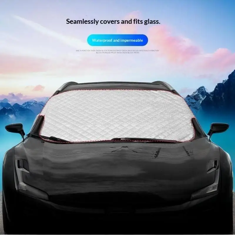 Aluminiumfolie Auto-Frontscheiben-Schneeabdeckung 1 Stück Anti-Eis Frostschutz für Winter Outdoor Auto-Lagerung – Detail 11