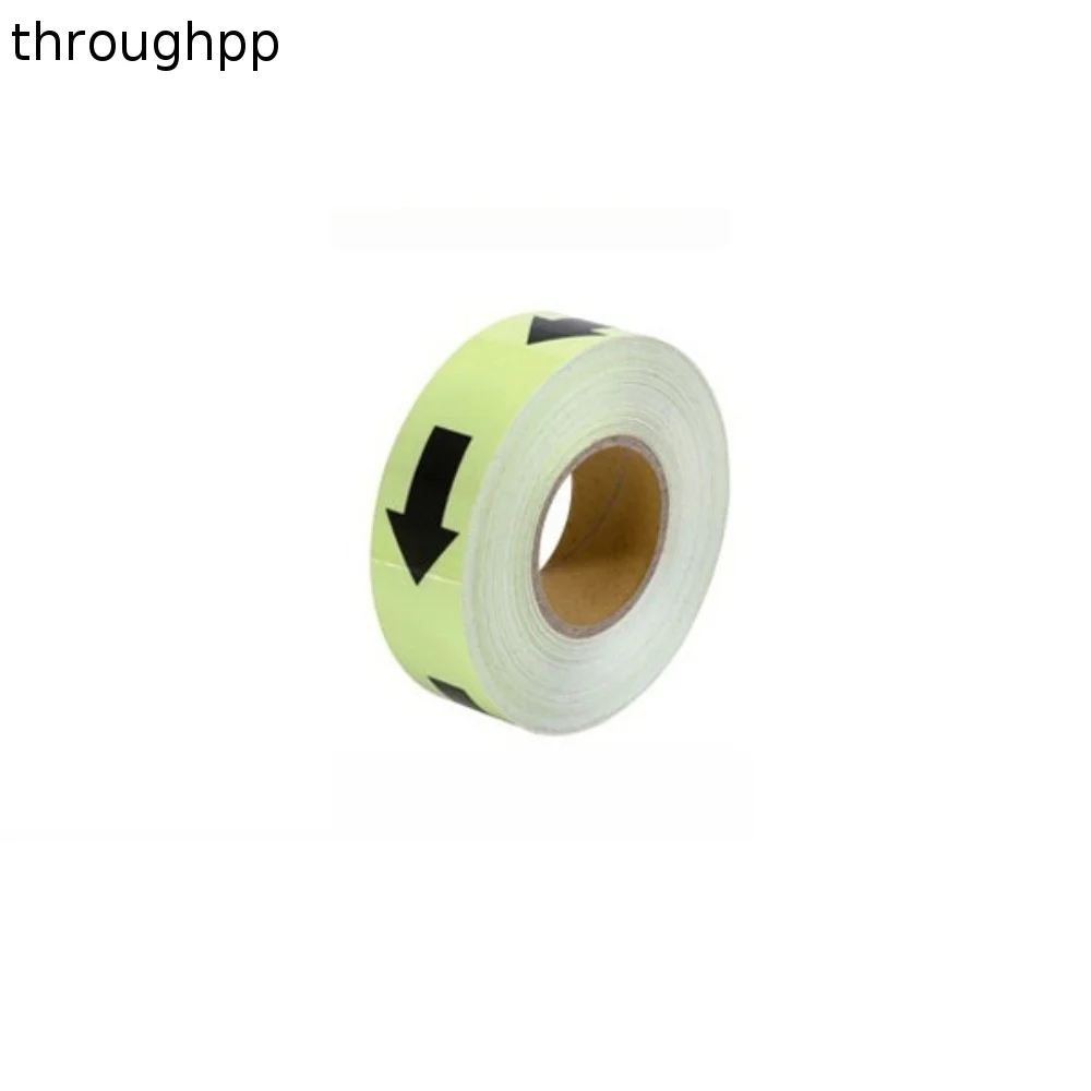 5M Length Emergency Exit Luminous Tape Waterproof Glow ln The Dark Anti-Slip Floor Marker Sign Arrow Design Safety Exit Marker