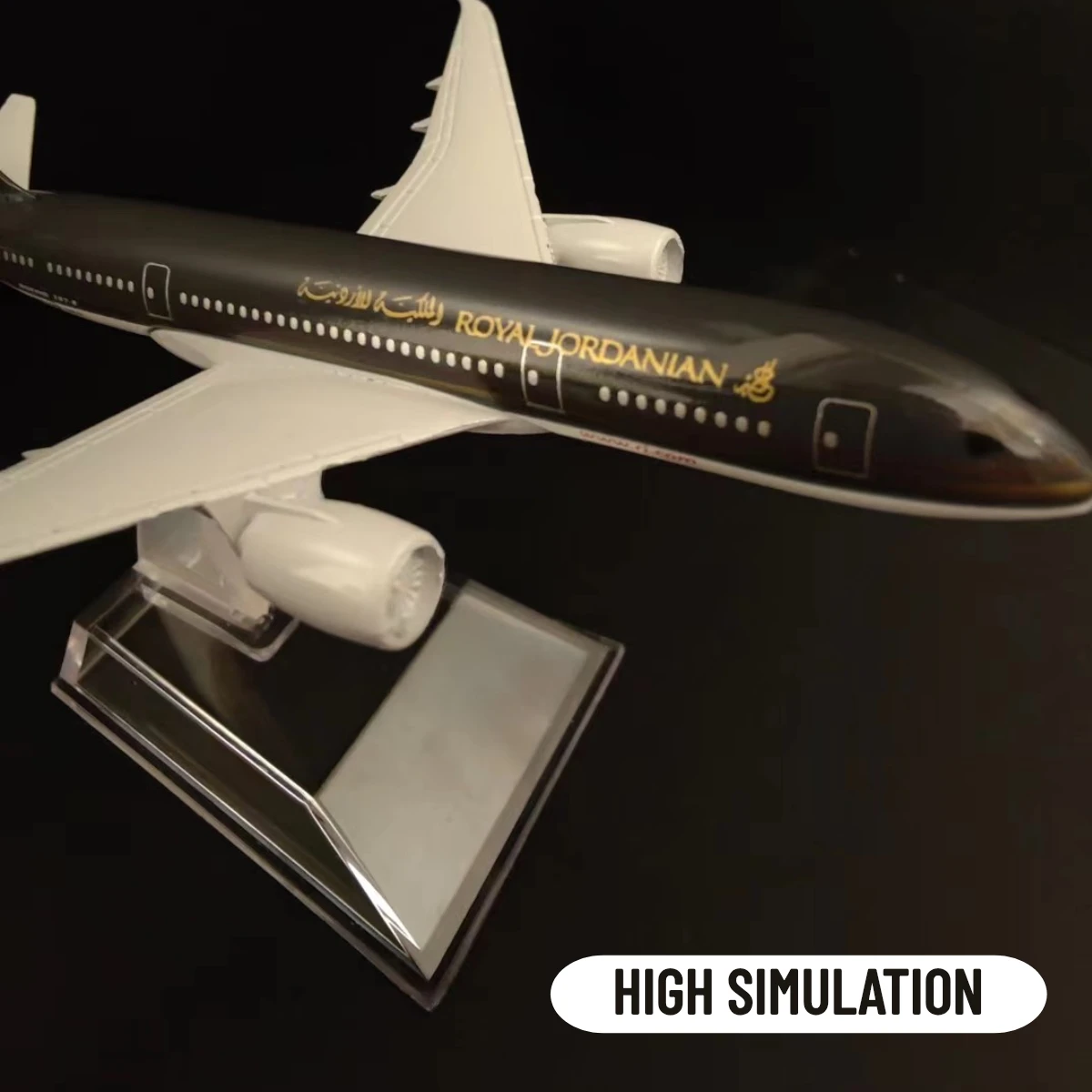 Scale 1:400 Metal Aircraft Replica Royal Jordanian B787 Airlines Boeing Airbus Airplane Diecast Model Aviation Miniature Boy Toy