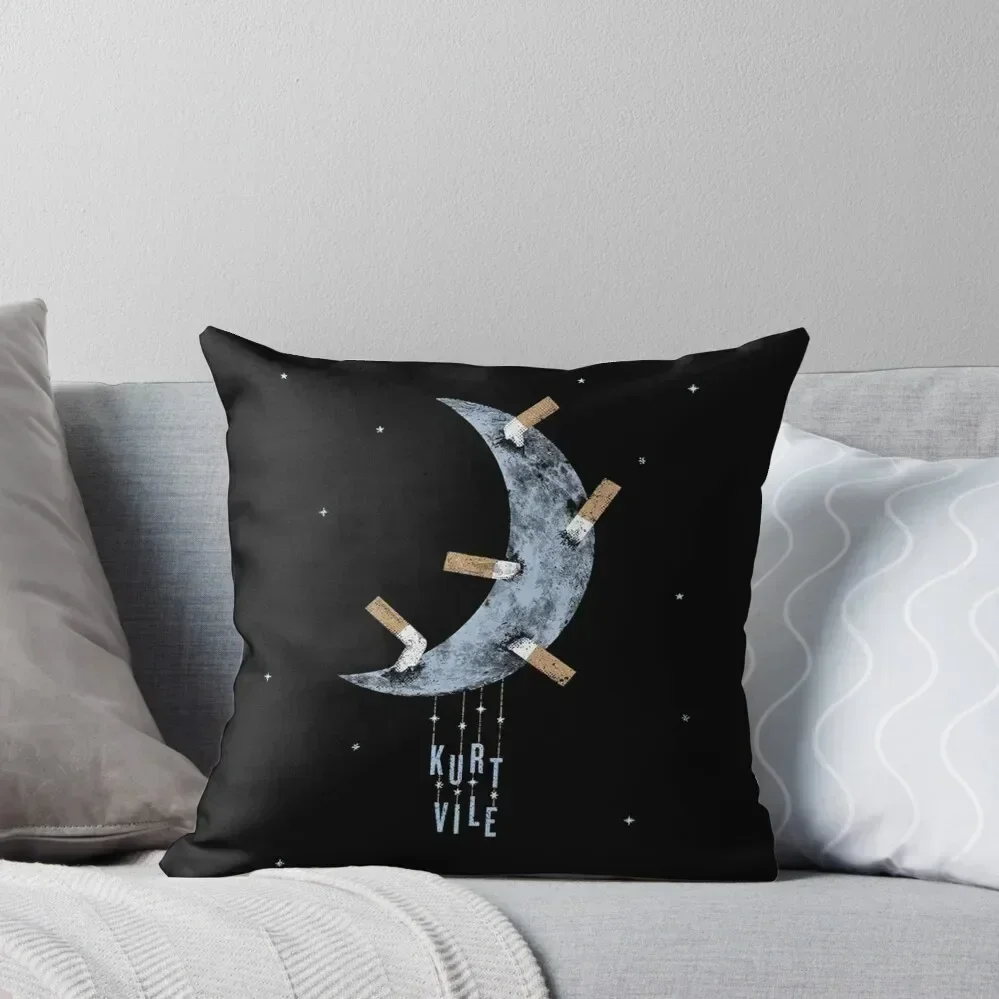 Kurt Vile Moon Throw Pillow Covers For Sofas Decorative Cushions For Luxury Sofa Bed pillowcases Pillows Aesthetic pillow