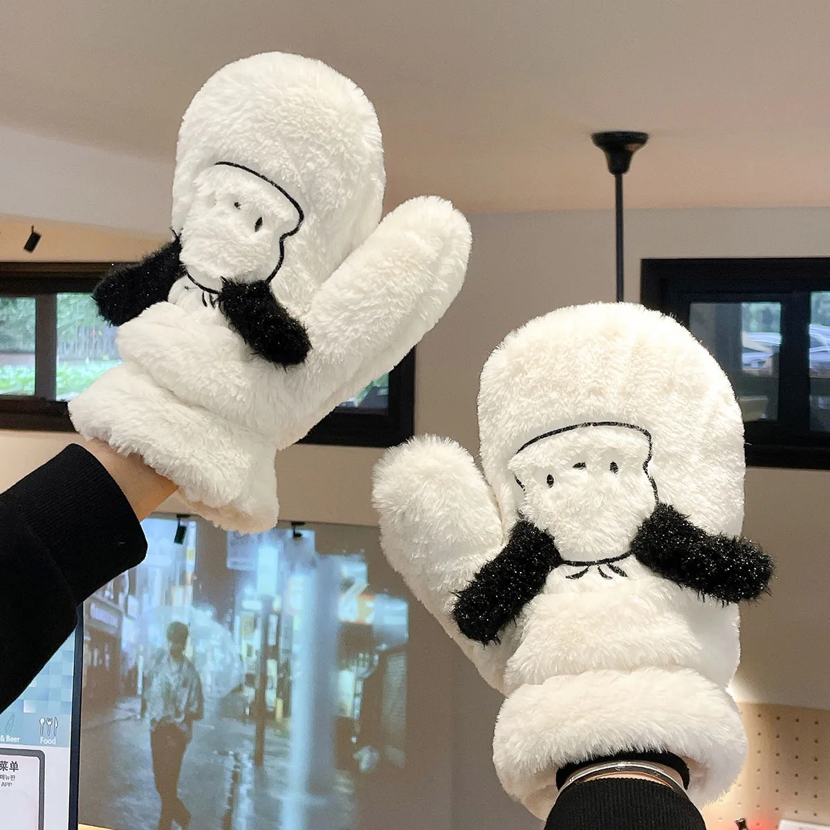 قفازات سانريو هالو كيتي الدافئة المقاومة للبرد، قفازات ركوب الدراجات الدافئة، إكسسوار حراري، هدية عيد الميلاد #6