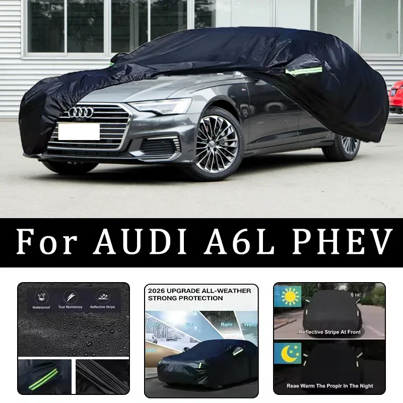 

For AUDI A6L PHEV Car Covers Outdoor Waterproof Dustproof Sun Rain Snow Protection Thick Oxford Cloth Full Car Accessories