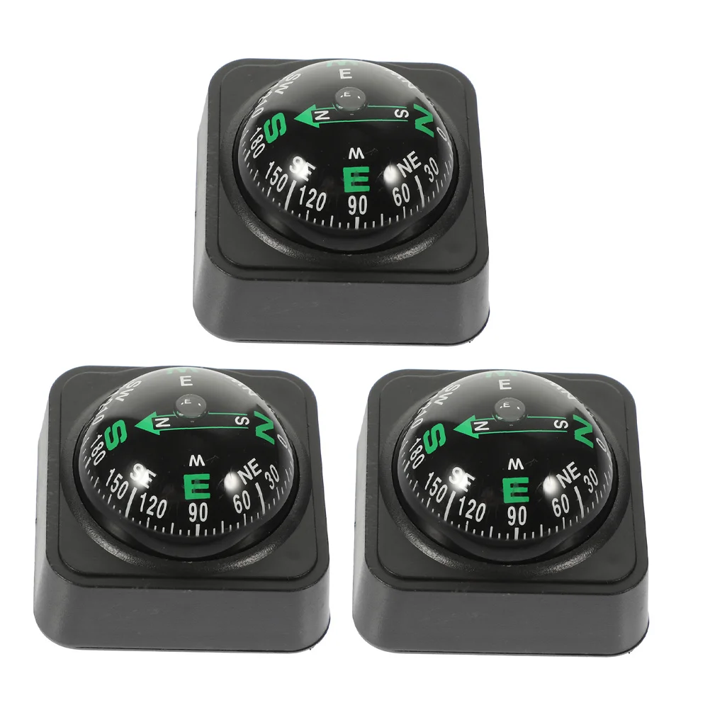 

3Pcs Automotive Compass Ball Dashboard Mount Adjustable for Car Boat Motorcycle High Accuracy Direction Finder Decorative