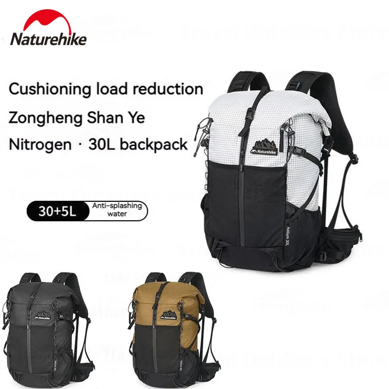 Naturehike Outdoor Backpack 30+5L Waterproof Super Light Hiking Camping Climbing Ultralight 1100g Sports Shoulder Bag Breathable