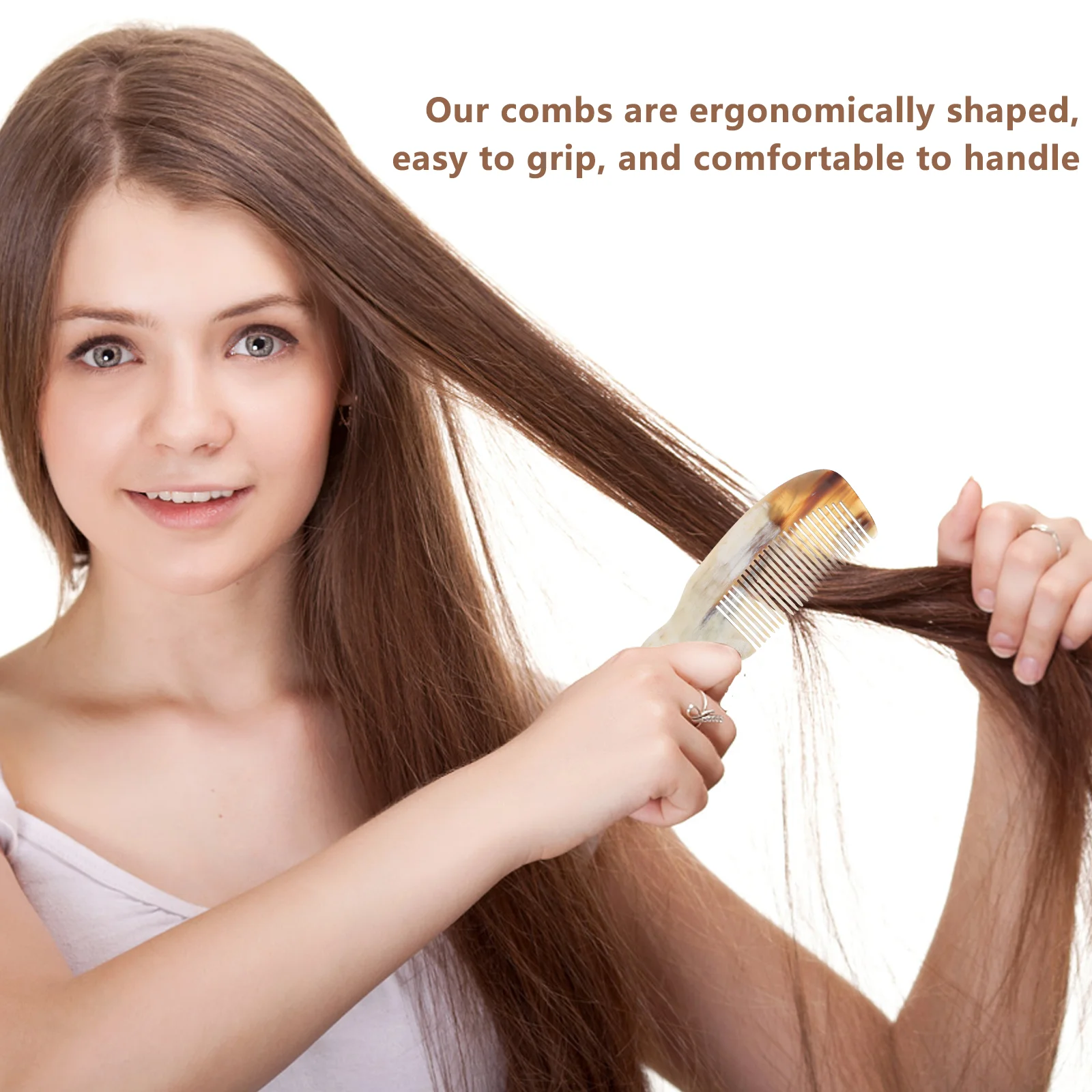 Comb Practical Durable Girl Ox Horn Massage Beautiful Multi-purpose Horns Attractive Appearance Comforting