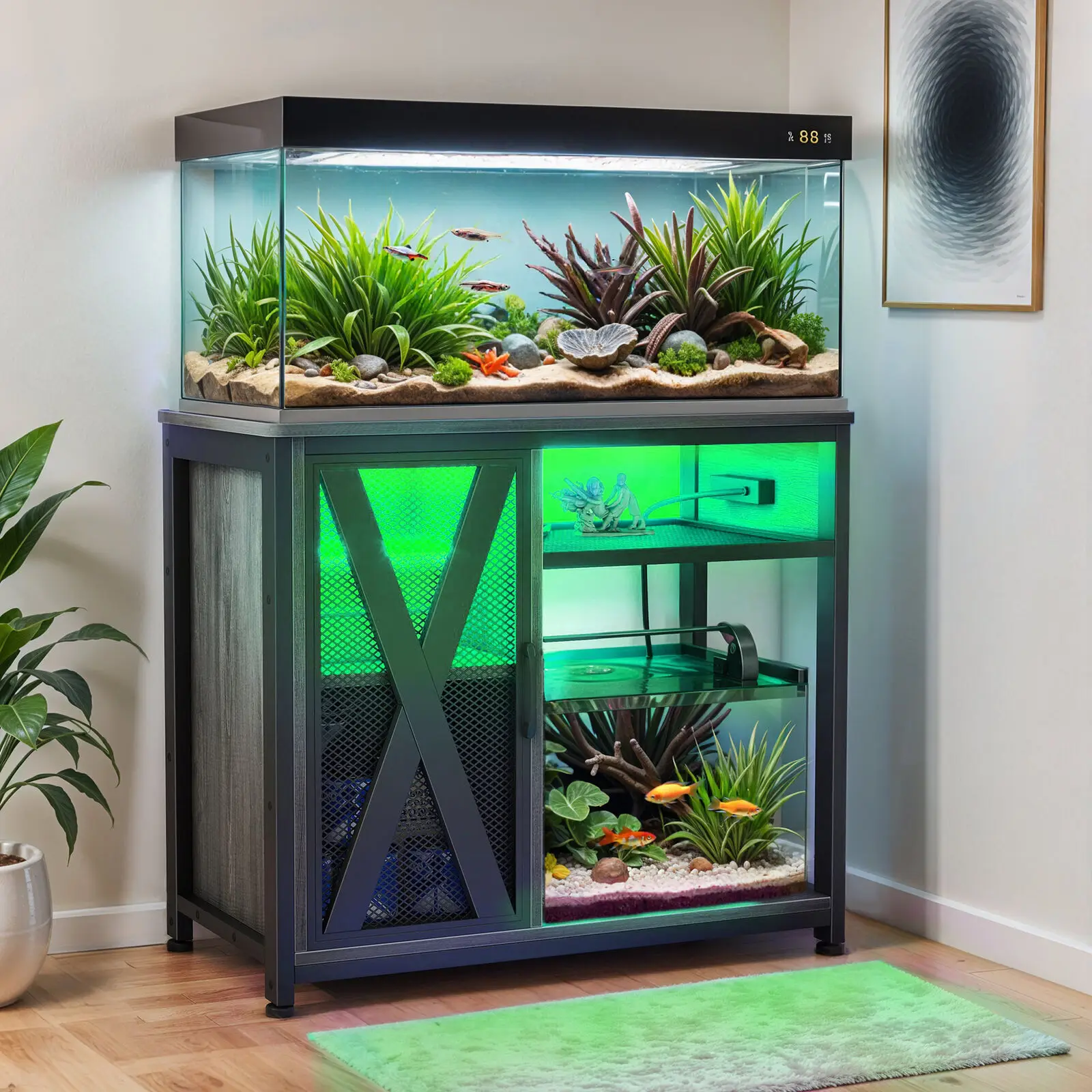 

30-50 Gallon Aquarium Stand for Terrarium Reptile Fish Tank Storage Cabinet