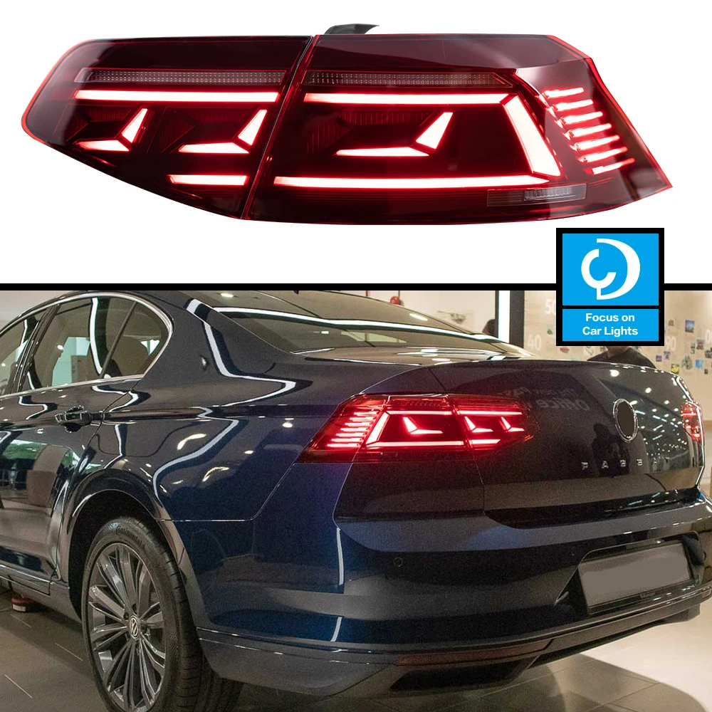 Taillights Styling  For 16-19 Passat B8 Original Type Tail Light LED DRL Running Signal Brake Reversing Parking Lighthouse Facel