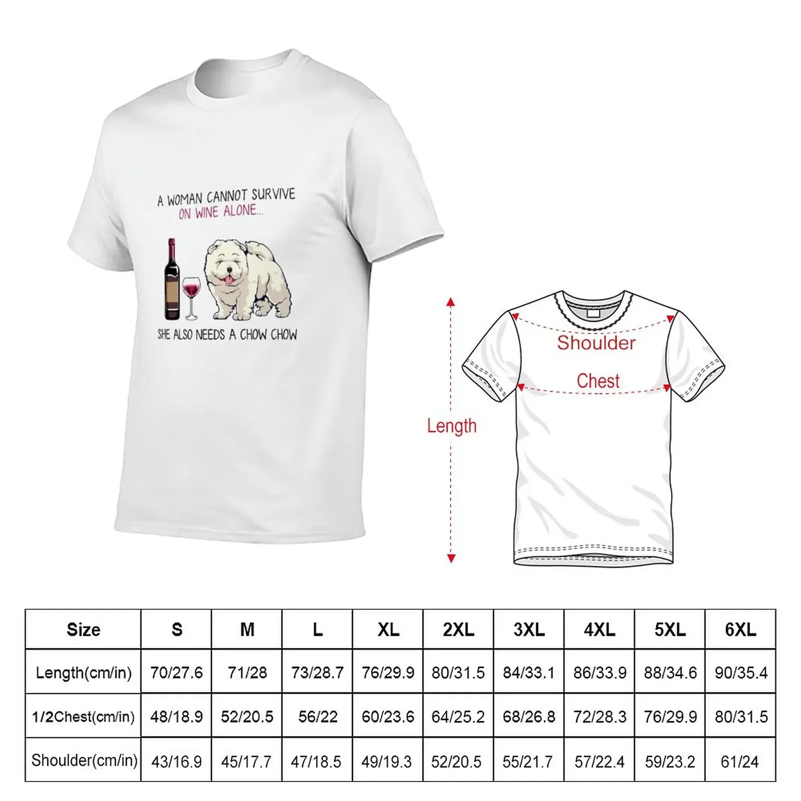 Chow Chow and wine Funny dog T-Shirt boys animal print blanks mens funny t shirts