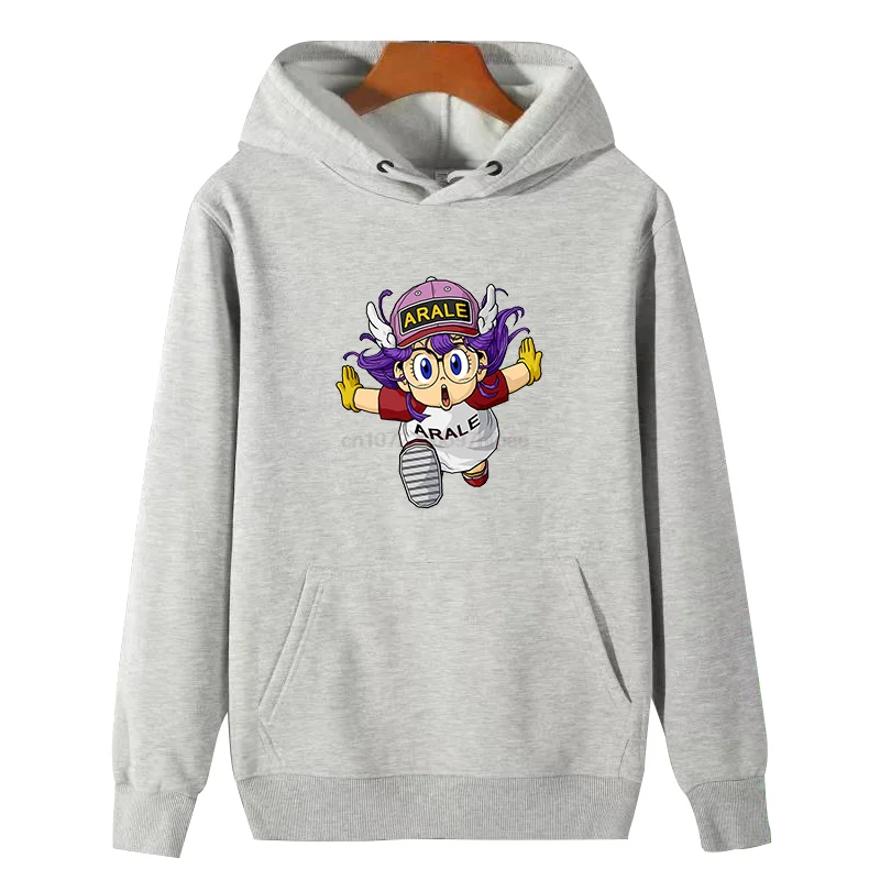 Moda gráfico moletom com capuz anime japonês mangá arale novo em moletons pulôveres de inverno camisola grossa com capuz