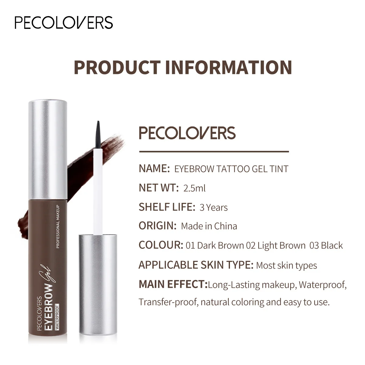 1PC ขี้เกียจแต่งหน้า Eyebrow Enhancers Liquid GEL ยาวนานฟิล์มกันน้ํา FORMING Tear Off Brow TATTOO Tint สําหรับแต่งหน้าคิ้ว