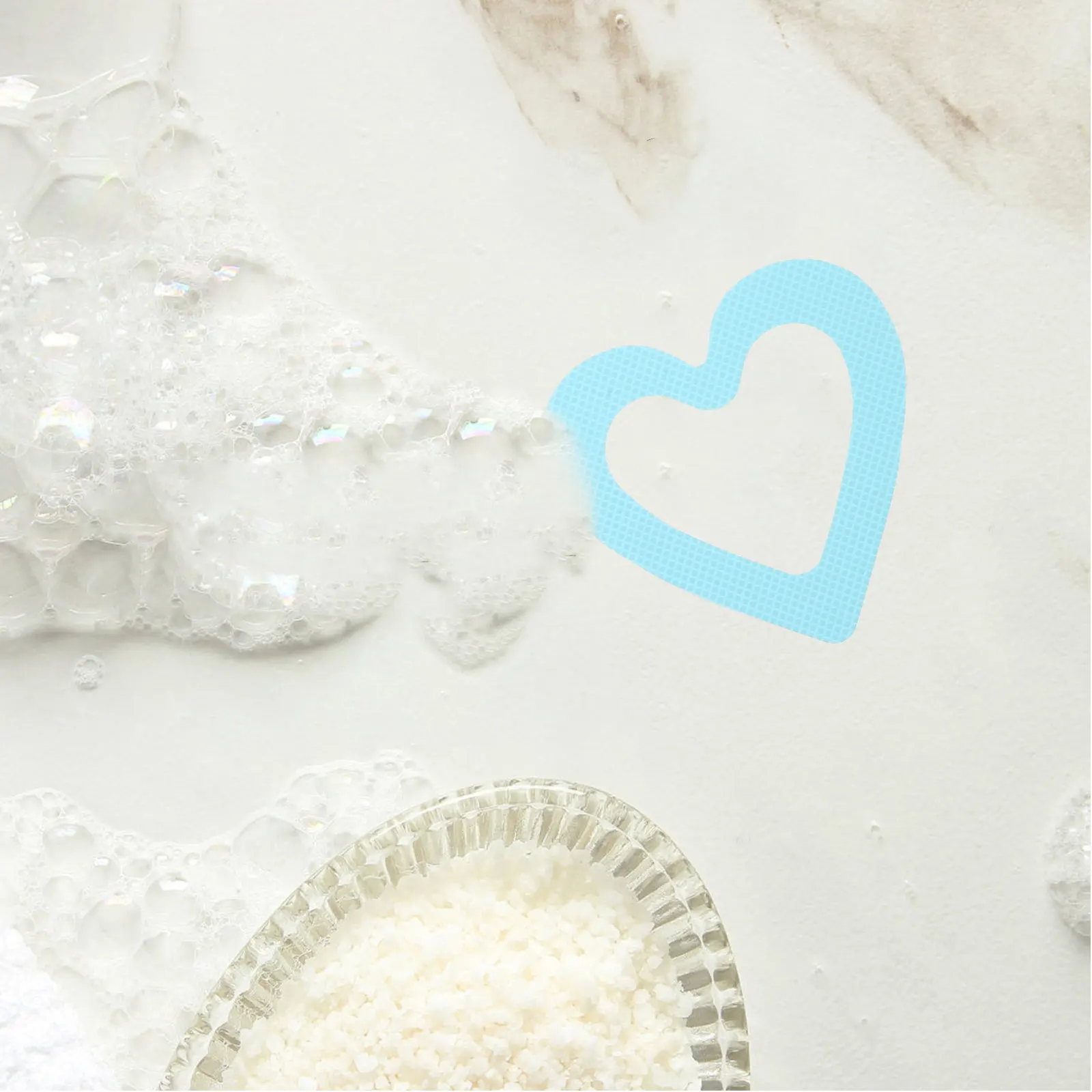 20Pcs Heart Shaped Non Skid Bathroom Stickers Waterproof Shower Bathtub Floor Decals Self Adhesive Easy Clean for Wet Surfaces