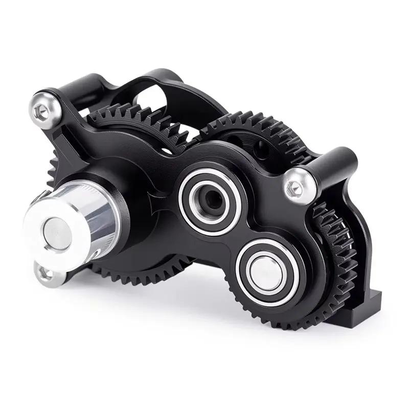 ABXE-OD-4 Transmission Gearbox In Aluminum With Slipper Pad Designed For 1/For 10 LCG Chassis For Capra Upgrades Rigs Cheater Pa