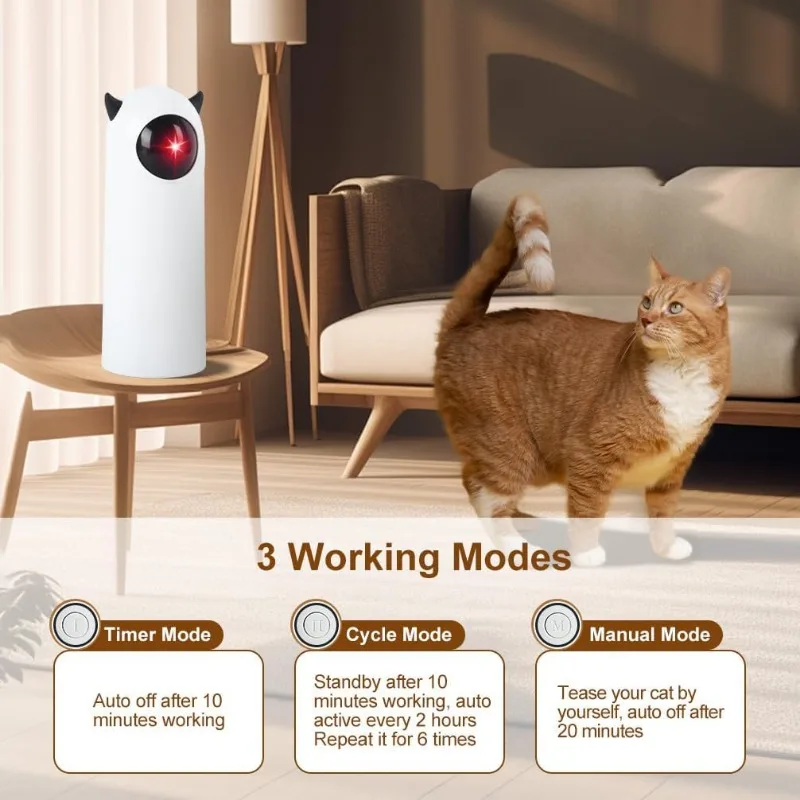 

Automatic Cat Toys Interactive Smart Teasing Pet LED Laser Indoor Cat Toy Accessories Handheld Electronic Cat Amusement Pet Toy