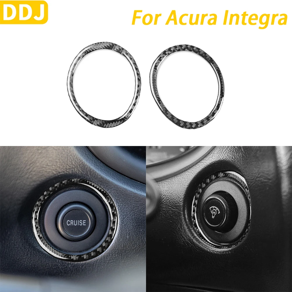 

For Acura Integra 1994-2001 Accessories Carbon Fiber Engine Ignition Switch Panel Trim Cover Car Interior Decoration Sticker