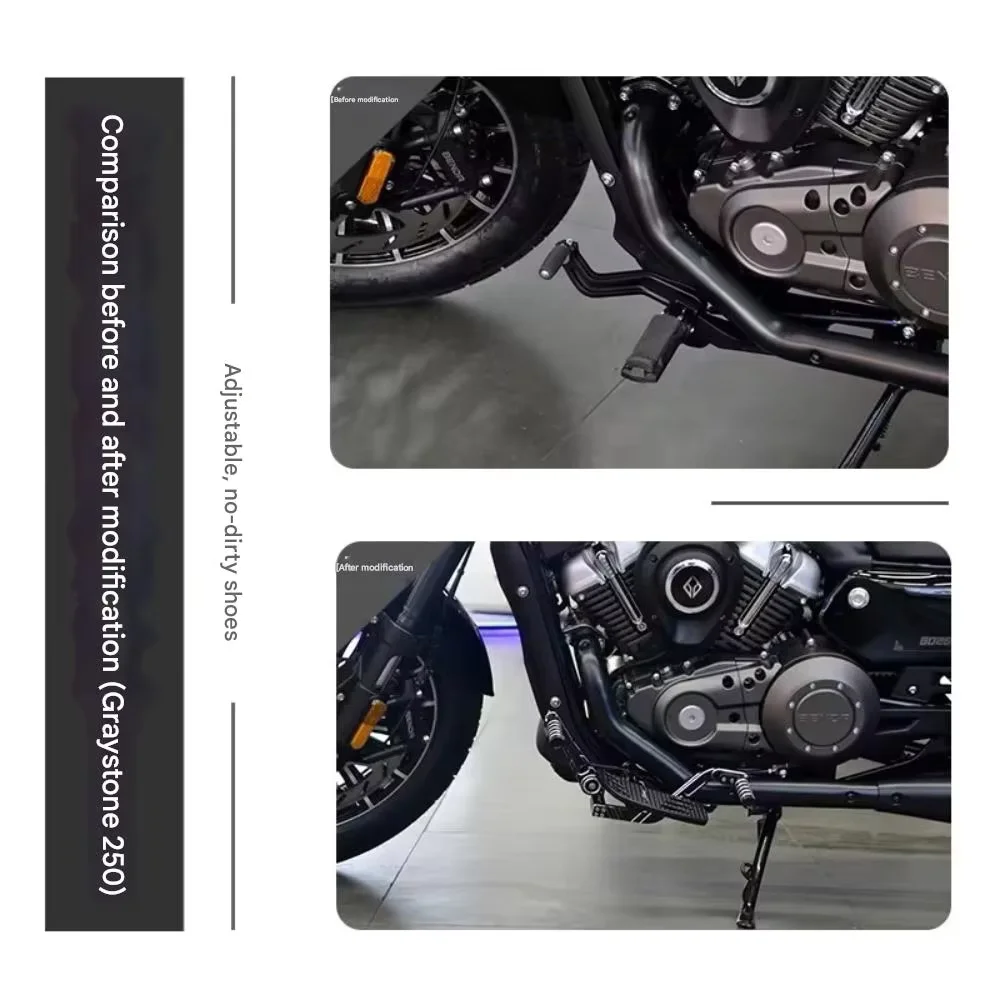 【Perfect fit】For Benda Chinchilla300 gear shift, front and rear gear lever, aluminum alloy shift lever, pedal two-way lever