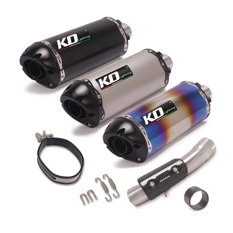 51mm Exhaust Pipe Moto Muffler Escape DB Killer Mid Connect Link Tube Modified For DUKE 250 390 RC390 250ADV 390ADV 2021 2022