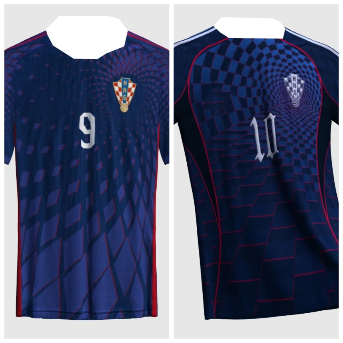 

2025 Summer Hot-selling New Croatian Jersey Outdoor Training Breathable Quick-drying Daily Casual Short-sleeved T-shirt
