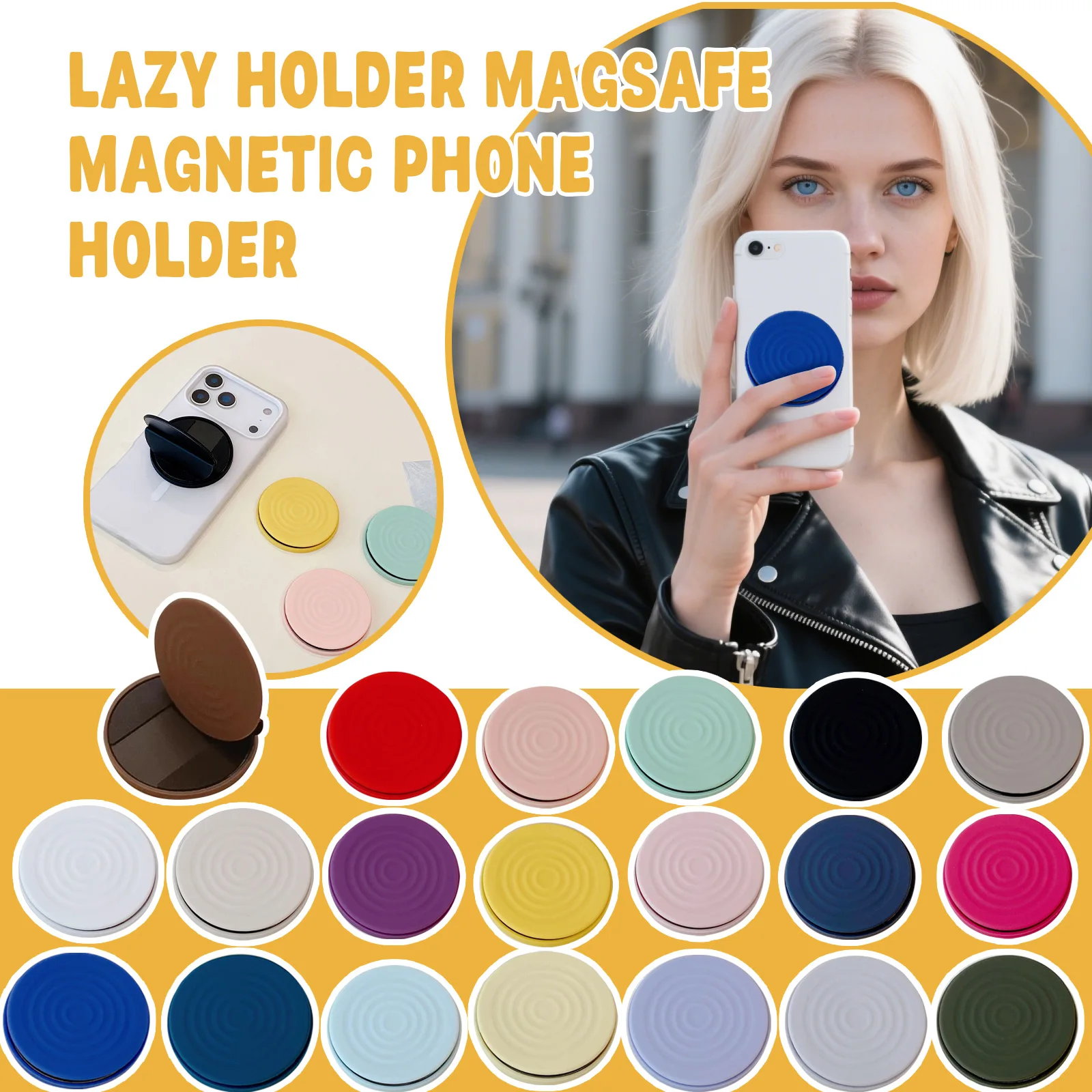 

Магнитный держатель для телефона с кольцом, силиконовая петля для пальцев, совместимая с Massafe, задняя часть телефона для телефона Pro Max/Plus/16/15/14/13/12