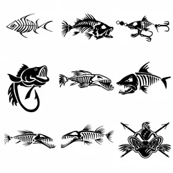 Car Sticker Fashion Fish Carbon Sticker Car Body Creative Decals Decor Accessories