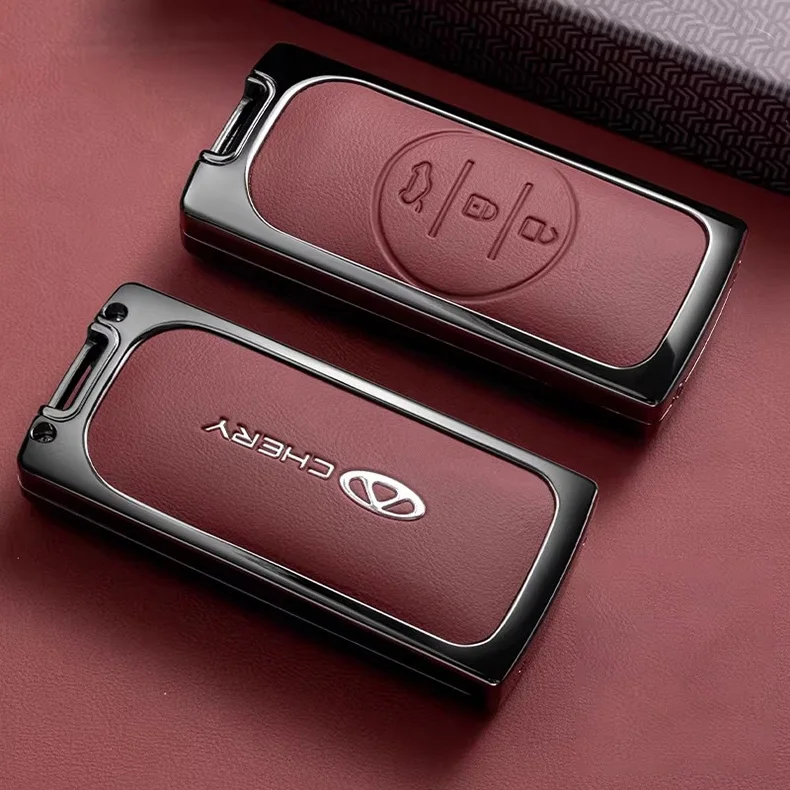 Zinklegierung Autoschlüssel-Hülle für Chery Tiggo 5X Sport Schlüsselanhänger Fernbedienungsabdeckung Gehäuse Ringhalter Zubehör – Detail 9