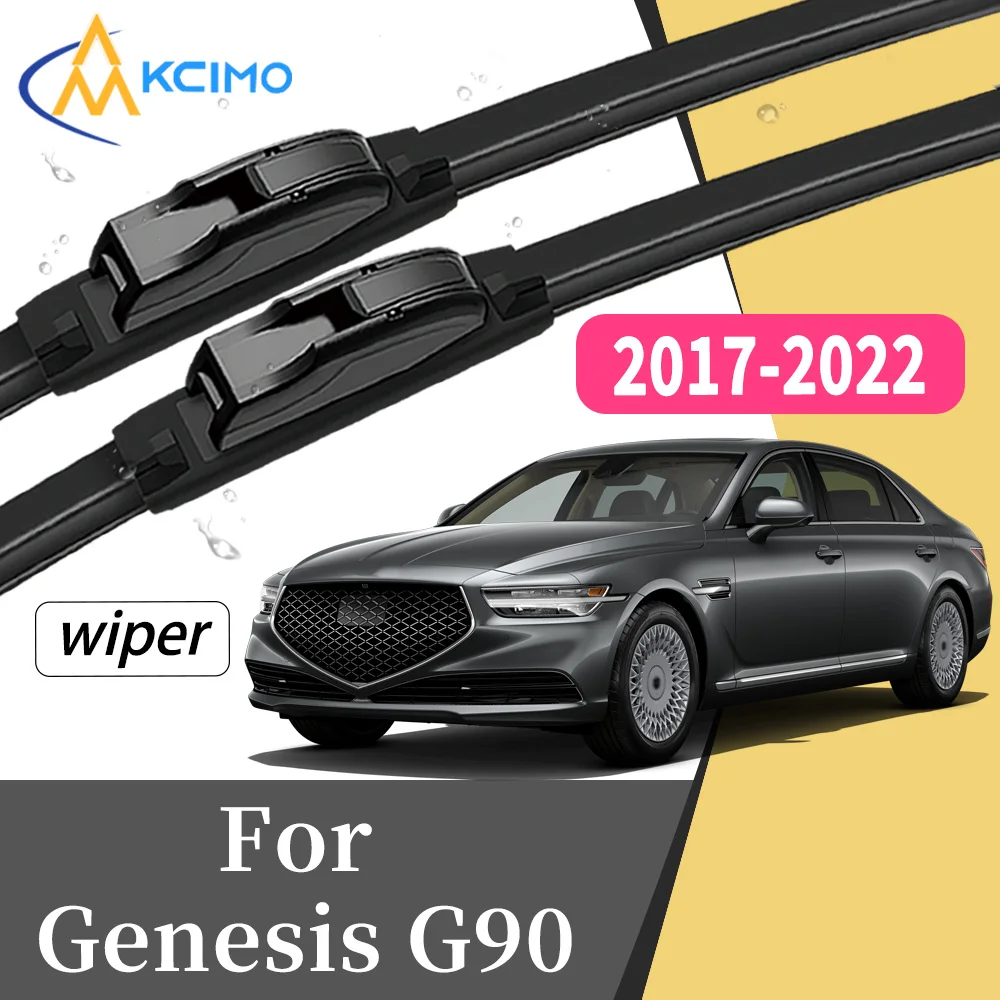 

Streak-Free Silent Wiping 2Pcs Front Windscreen Wiper Blades For Genesis G90 2017-2022 Windshield Car Exterior Accessory
