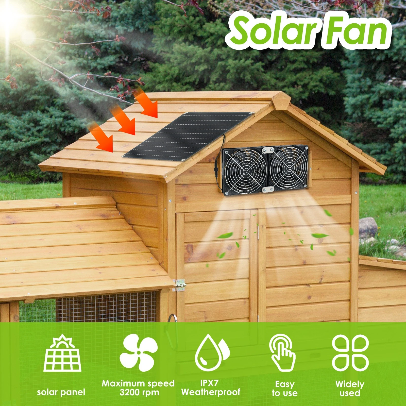 Солнечный комплект вентиляторо – обзор и цена Outdoor Power Vent