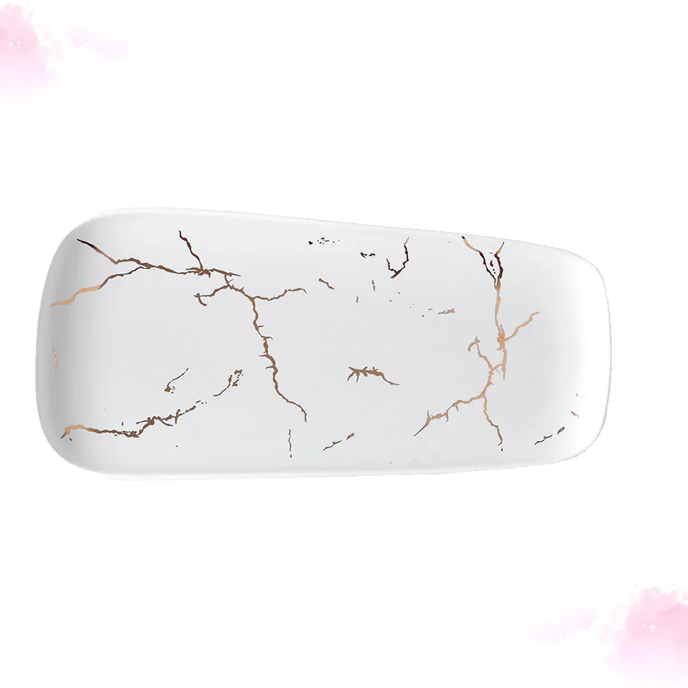 

Marble Pattern Ceramic Tableware Western Cuisine Food Tableware White Jewelry Dish Decorative Tray Dessert Plate Wedding Accesso
