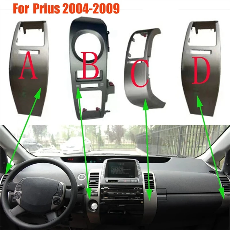 1Pair Car Dashboard Air Conditioner Outlet Penal Assembly For Toyota Prius 2004-2009 A/C Air Vent Frame Trim