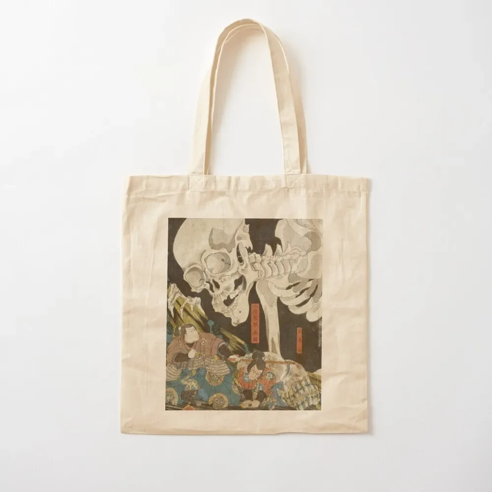 

Utagawa Kuniyoshi - Mitsukuni And The Skeleton Spectre Tote Bag shopping bags foldable cute tote bag Tote Bag