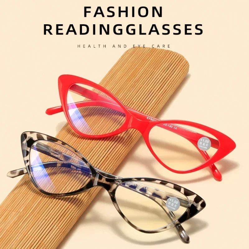 Classic Retro Cat Eye Reading Glasses Women Reading Eyeglasses Men Anti Blue Light Fashion Presbyopia Glasses Gafas Wholesale