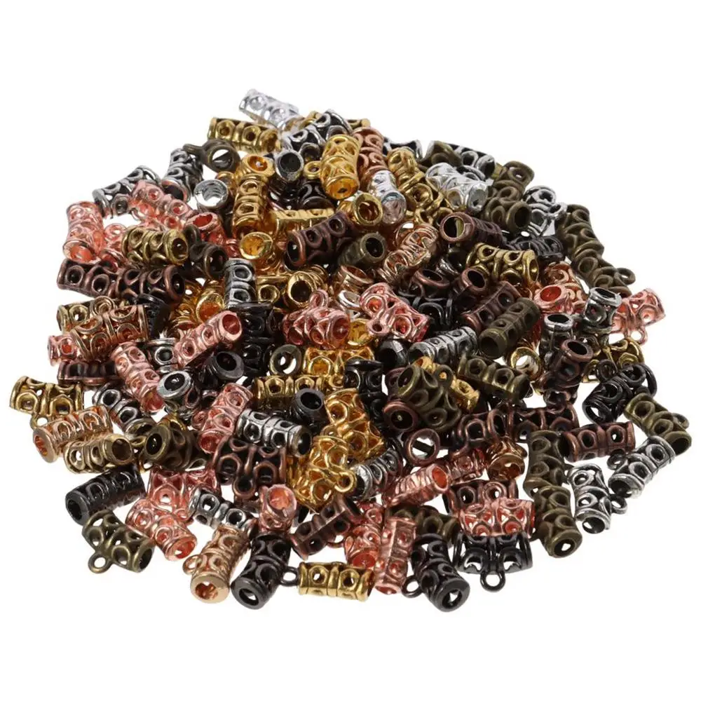 

Pendant for Jewelry making alloy Bail Tube Beads multicolour Tube Beads with Charm Alloy Bead Hanger Handmade Crafts Lovers
