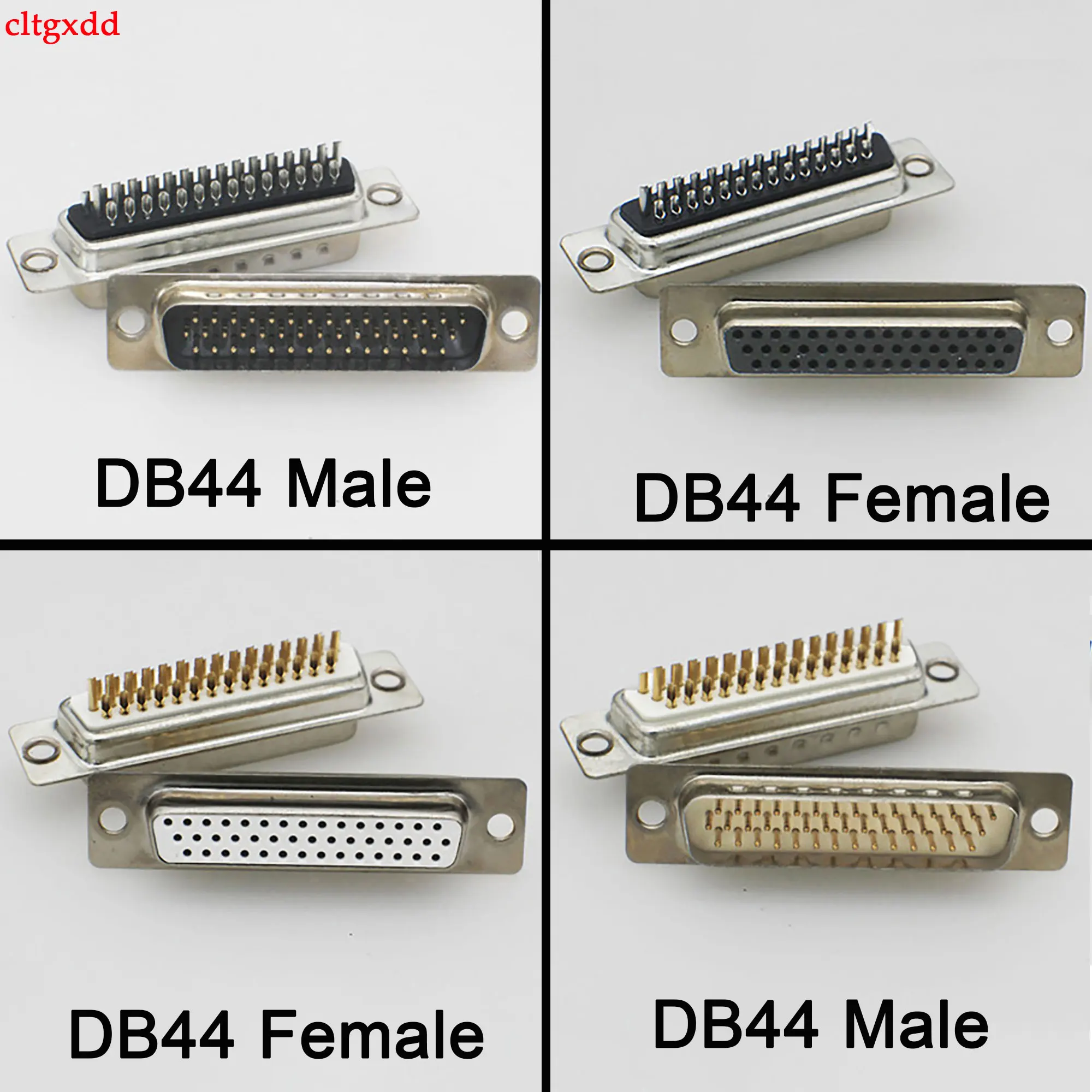 cltgxdd 1 set of DB44 welding head male/female socket plastic housing kit, 3-row 44 pin serial connector D-SUB 44 adapter