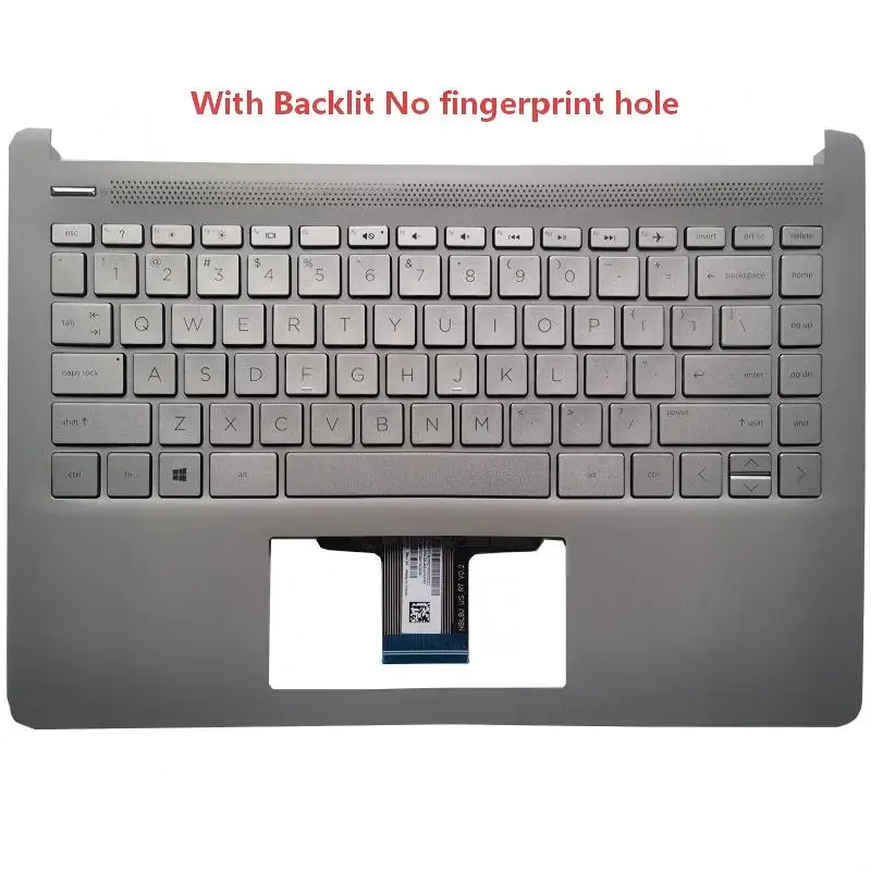 New For HP Pavilion 14-DQ FQ 14S-DR 14S-FR TPN-Q221 Palmrest Cover With Keyboard Non Backlit