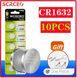 2-10PCS Button Batteries CR1632 DL1632 BR1632 LM1632ECR1632 3V  Lithium Battery Coin Cells For Watch Car Toys  Key