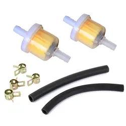 Motorcycle Fuel Petrol Inline Hose Pipe with Clip Universal for 2 Stroke Mini Dirt Bike Quad Gas Gasoline Liquid Oil Filter Pipe