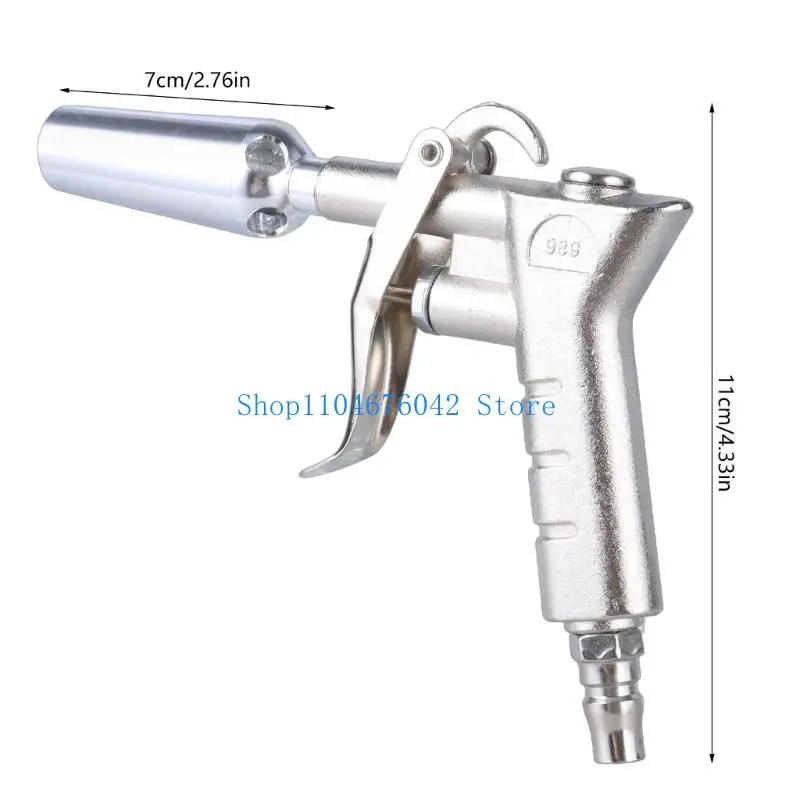 Aluminum Alloy Air Blowing Gun With Copper Nozzle, 11cm Steel Extension and Quick Release Connectors For Easy Use