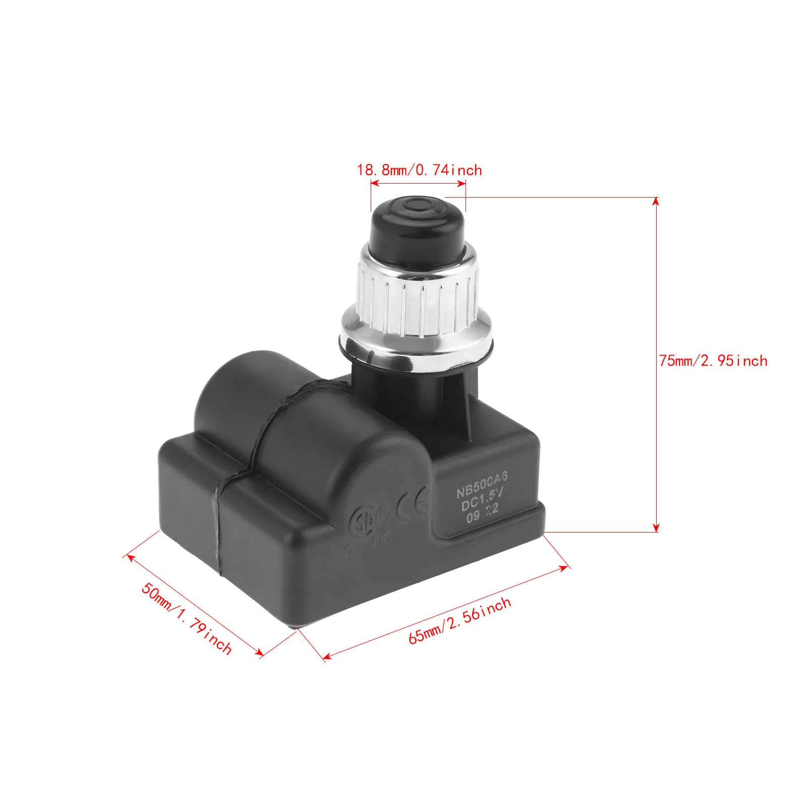 يونيفرسال سبارك مولد شواء بربيكيو بالغاز استبدال DC1.5V 6 منفذ دفع زر إشعال (البطارية غير المدرجة)