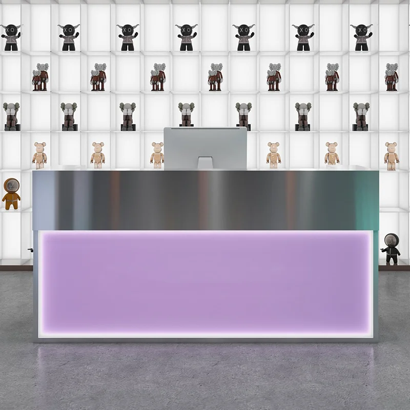 Affordable Counter Reception Desks Modern Boutique 1.2M Salon Reception Desks Small Space Rezeption Theke Office Furniture