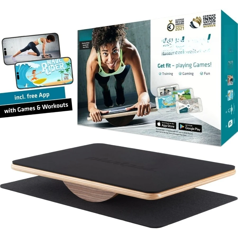 

PRO Отрибуйте игровые тренировки; Доска баланса досок с бесплатным приложением для iOS/Android 10, игры; Dynamic Abs Core Fi