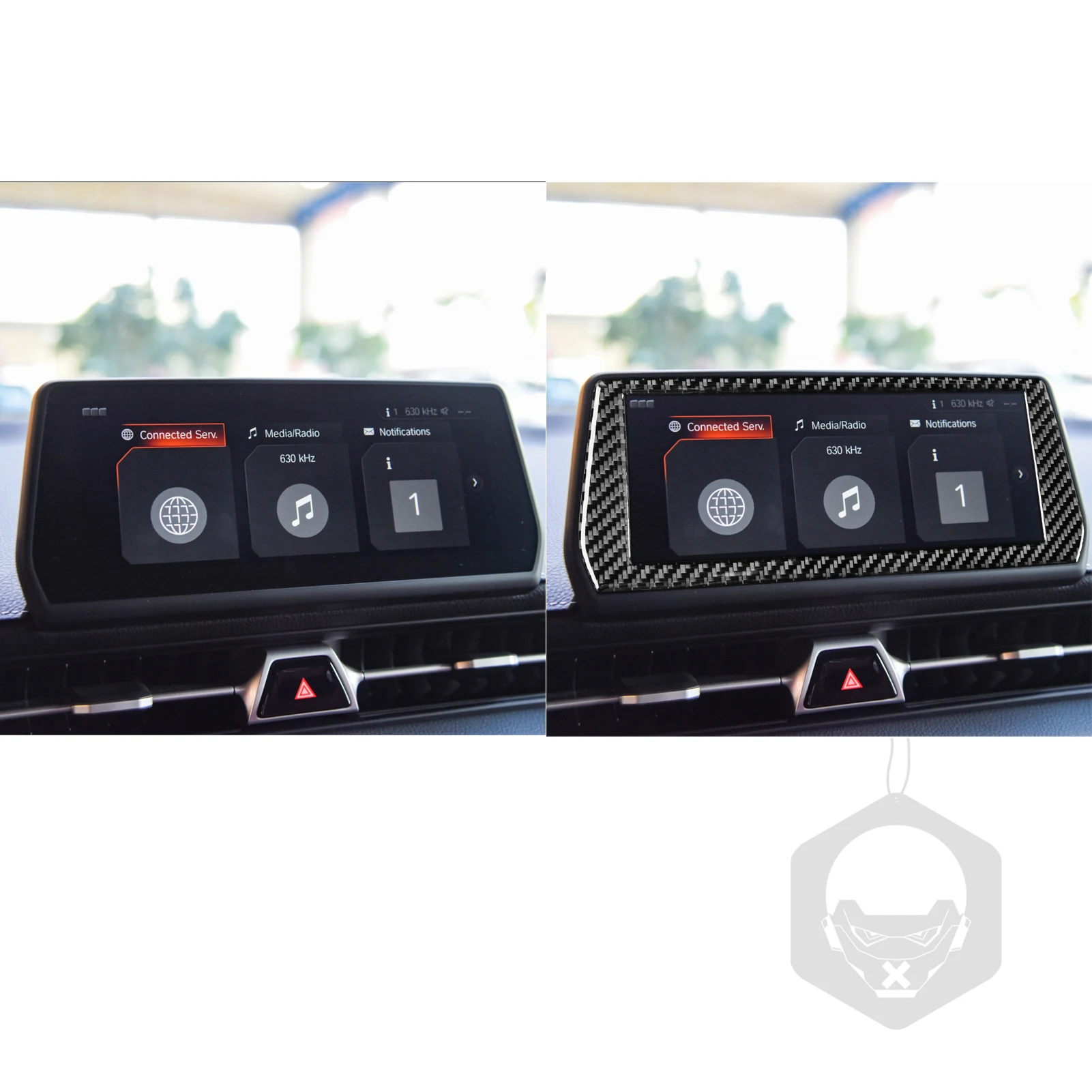 Carbon Fiber Car Accessories Navigation Decorative Interior Cover Modified Trim Sticker For Toyota GR Supra A90 MK5 2019-2024 - view 4