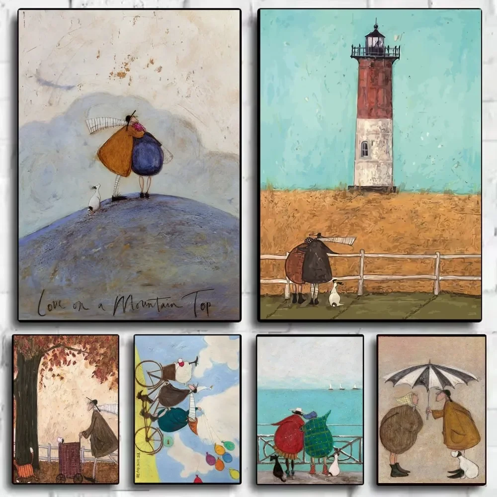 Sam Toft Abstraktes Filmplakat, HD-Kunst, klebrige Wand, wasserdicht, für Zuhause, Wohnzimmer, Schlafzimmer, Bar, ästhetische Dekoration