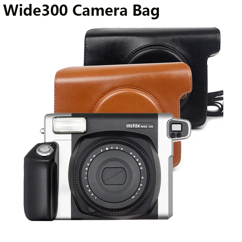 Quality PU Leather Carrying Bag Camera Bag For Fujifilm Instax Wide 300 Instant Camera Case PU Carrying Bag With Shoulder Strap
