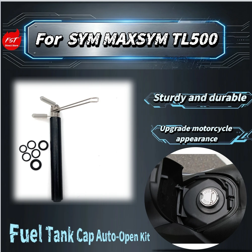 For SYM MAXSYM TL500 Fuel Tank Cap Auto‑Open Kit Spring Pop‑Up Tank Lid Mod Accessories