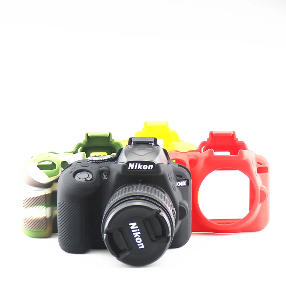 Rubber Silicone Case Cover Protector for Nikon D800 D810 D3300 D3400 D3500 D5200 D5300 D5500 D5600 D7000 DSLR Camera Soft Frame