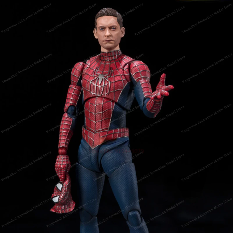 In Stock Bandai Original Shf Model Spider-Man No Way Home Garfield Holland Toby Spider-Man Action Figure Children's Toy Gift