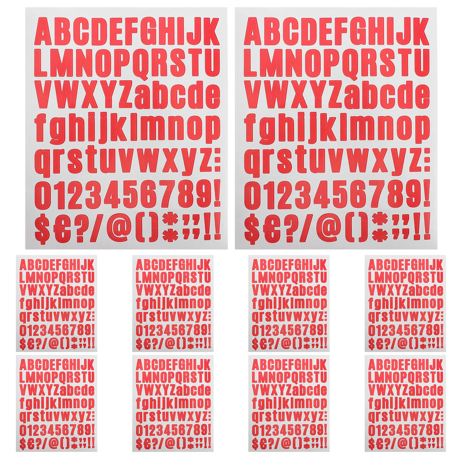 

10Pcs Alphabet Number Stickers Red Self Adhesive Vinyl Letters for Mailbox Door Window Car Address Outdoor Waterproof