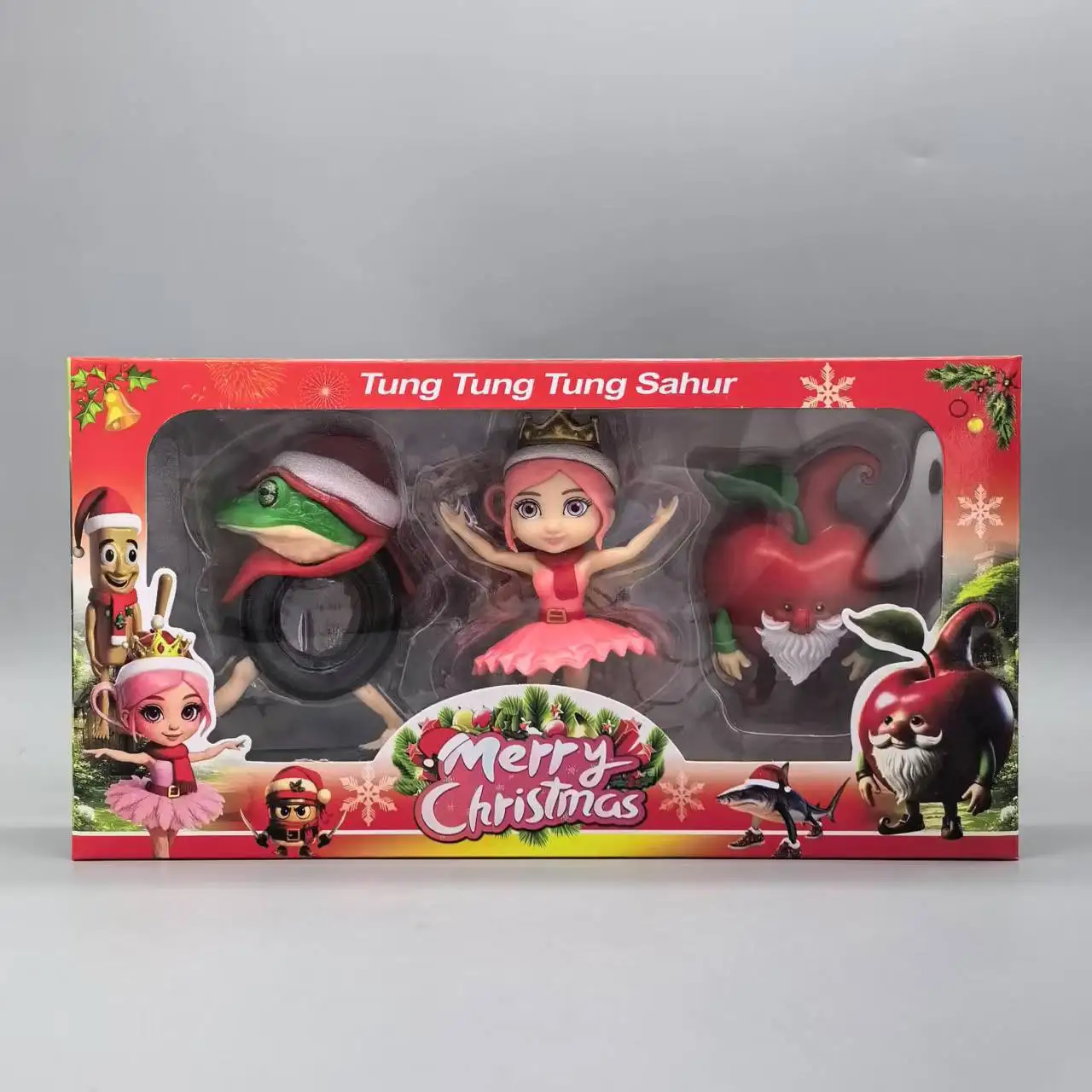 10 cm Buitenlandse Kerst Shan Hai Jing Figuur Houten Man Creatieve Blind Box Decoratie Desktop Collectible Kamer Kerstcadeau Speelgoed