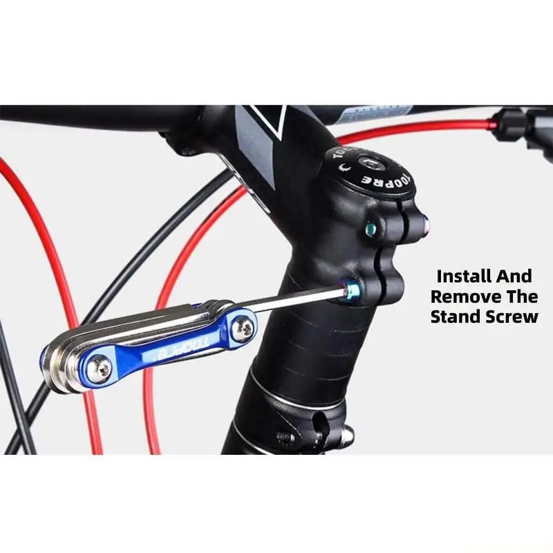 

M5TC 6 в 1 Инструмент для обслуживания велосипедов Карманный размер Сверхмощные велосипеды Несколько инструментов велосипед ключ